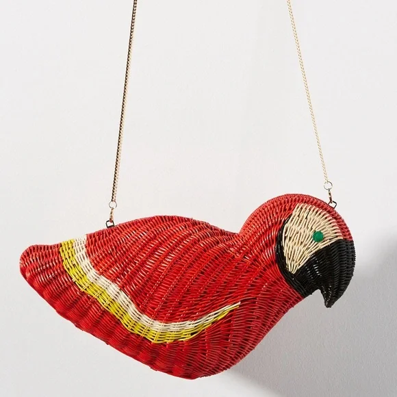 SERPUI Macaw Wicker Crossbody / Clutch Bag - Picture 4 of 16